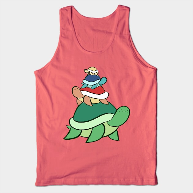 Colorful Turtle Stack Tank Top by saradaboru